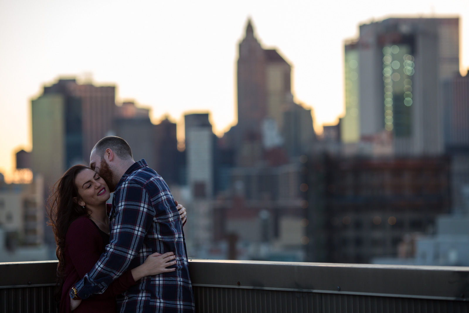 Summer Rooftop Engagement session Brooklyn, New York